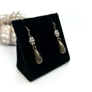 Vintage Crystal Fireball Drop Earrings!